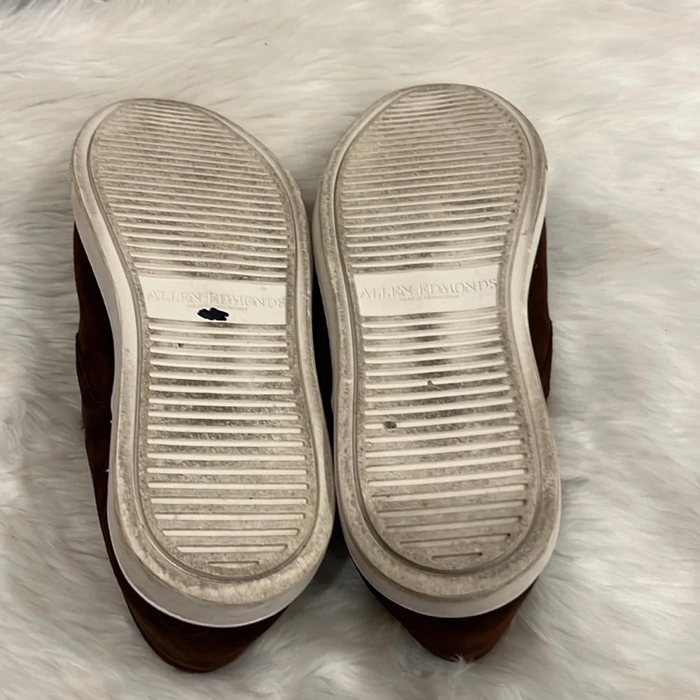 Allen Edmonds Courtside Slip-on Sneaker Brown Suede Men Size 10.5